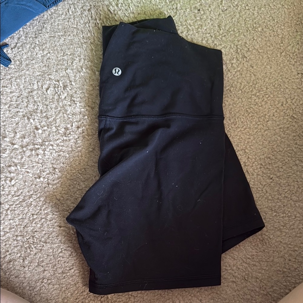 Lululemon Align 6” Black Biker Shorts